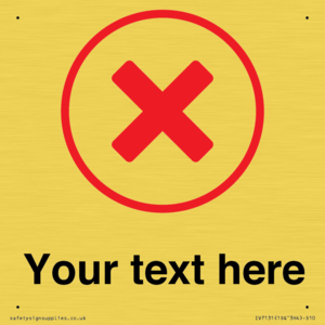 Custom plain background, red cross in a circle sign